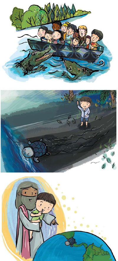 <바다거북 이야기> 일러스트 