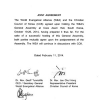 총회 연기와 관련, WEA와 한기총 양측 대표들의 합의서. ⓒ한기총 홈페이지