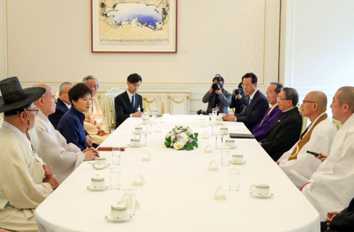 간담회 모습. ⓒ청와대 제공