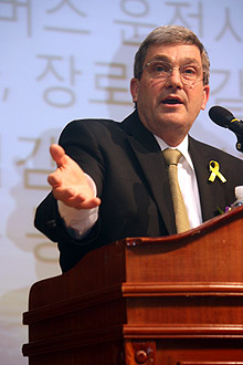 존 왈라스 박사가 강연하고 있다. ⓒ김진영 기자