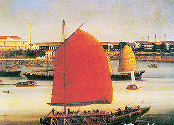 주강에 떠 있는 복음선은 수로가 발달한 광저우만의 특별한 전도 방식이었다.