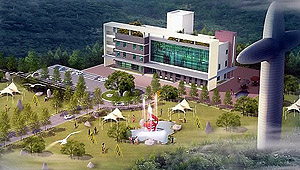 순천 지역에 건립을 추진 중인, 거대 예수상 포함 기독교 순례지 조감도.