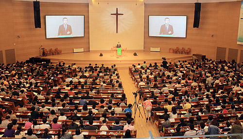 이찬수 목사의 강연이 진행되고 있다. ⓒ이대웅 기자