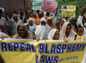 박해에 악용되고 있는 신성모독법 폐지를 요구하는 파키스탄의 기독교인들. ⓒ한국선교연구원.  ©한국선교연구원
