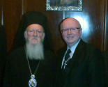 ▲제프 터니클리프 대표(왼쪽)와 바르톨로뮤 1세 총대주교. @WEA 제공