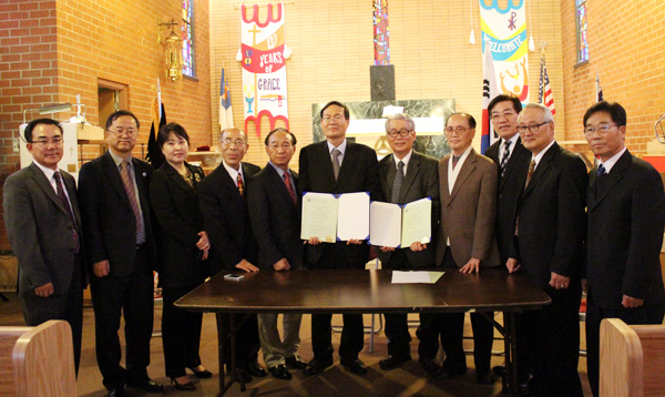 미주대한신학대학과 강릉영동대학이 MOU를 체결했다. 