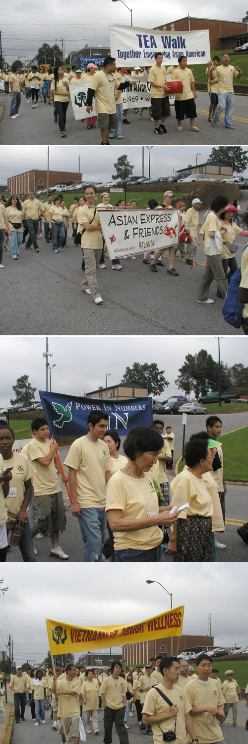 TEA Walk 에 참가한 다양한 아시안 그룹들