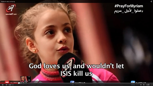 SAT-7과 인터뷰 중인 미리암. ⓒ영상화면 캡쳐