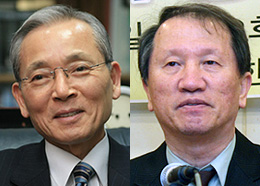 장 통합 제100회 총회 목사부총회장 후보로 추대된 이성희(왼쪽)·문원순 목사.