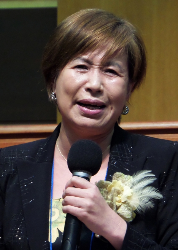 ▲탈북민 출신 이애란 박사가 북한인권을 위해 눈물로 호소하고 있다. ©자료사진