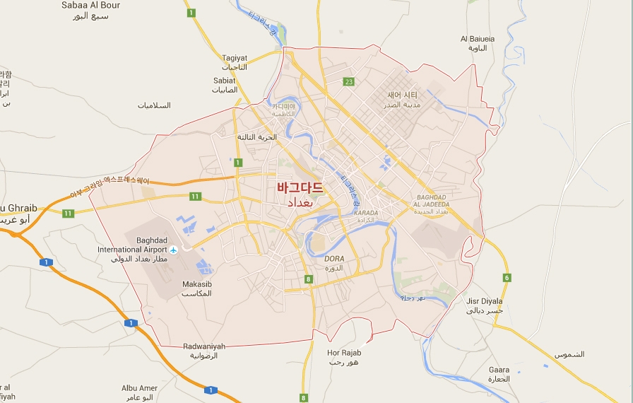 ▲이라크 수도 '바그다드' ©구글맵