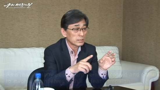 대남선전매체TV에 등장해 발언하고 있는 김국기 선교사. ©TV캡쳐