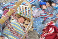 쿠르드 자치구에 모여 있는 이라크 난민 아이들. ⓒ오픈도어선교회 제공