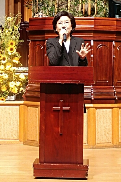 ▲이혜훈 의원이 세미나에서 발표하고 있다. ⓒ하석수 기자