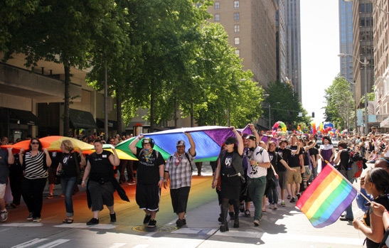 ▲동성애자들의 축제 모습.