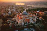 터키 이스탄불의 성 소피아 성당.